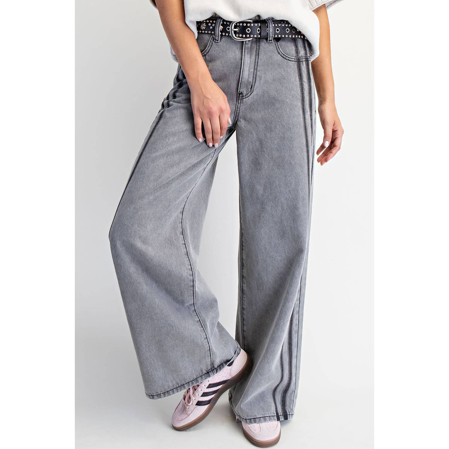 WASHED MID-RISE STRIPE 👖