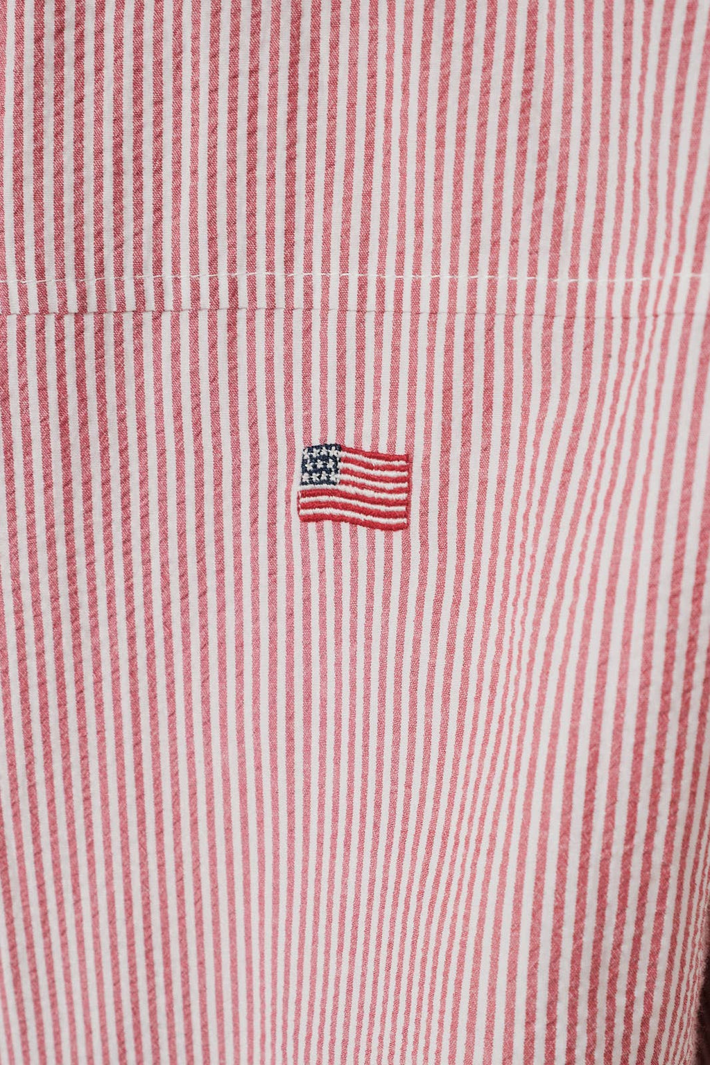 STRIPE FLAG EMBRO OVERSIZED BUTTON DOWN SHIRT