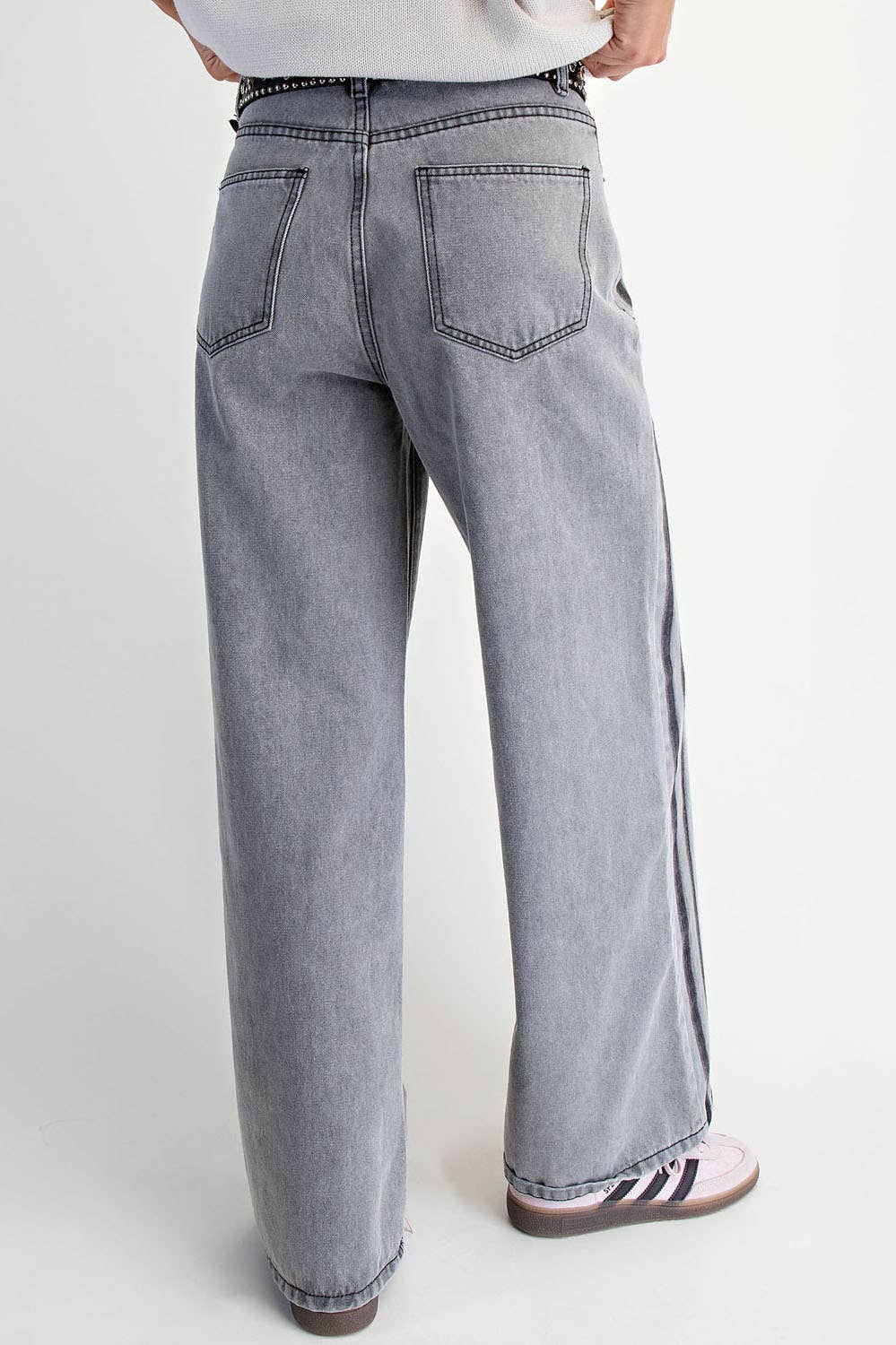WASHED MID-RISE STRIPE 👖