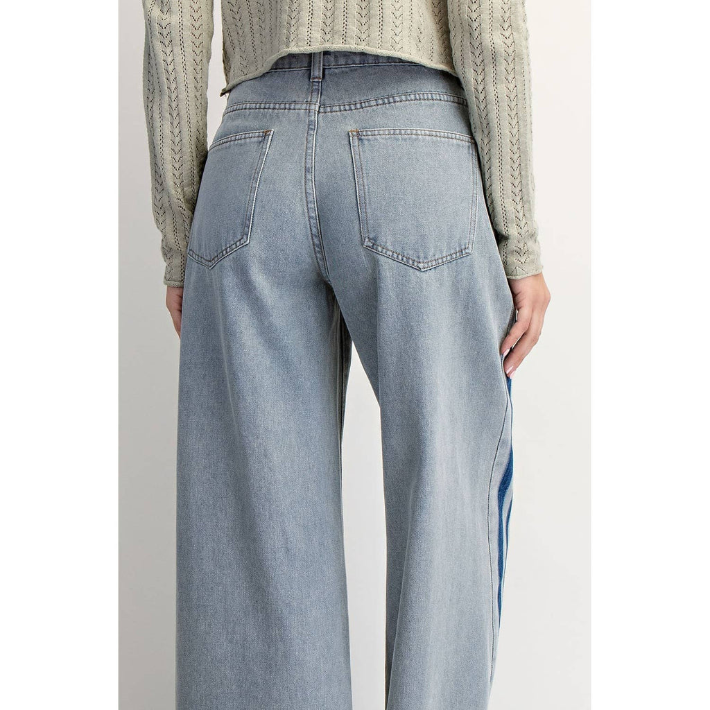 WASHED MID-RISE STRIPE 👖